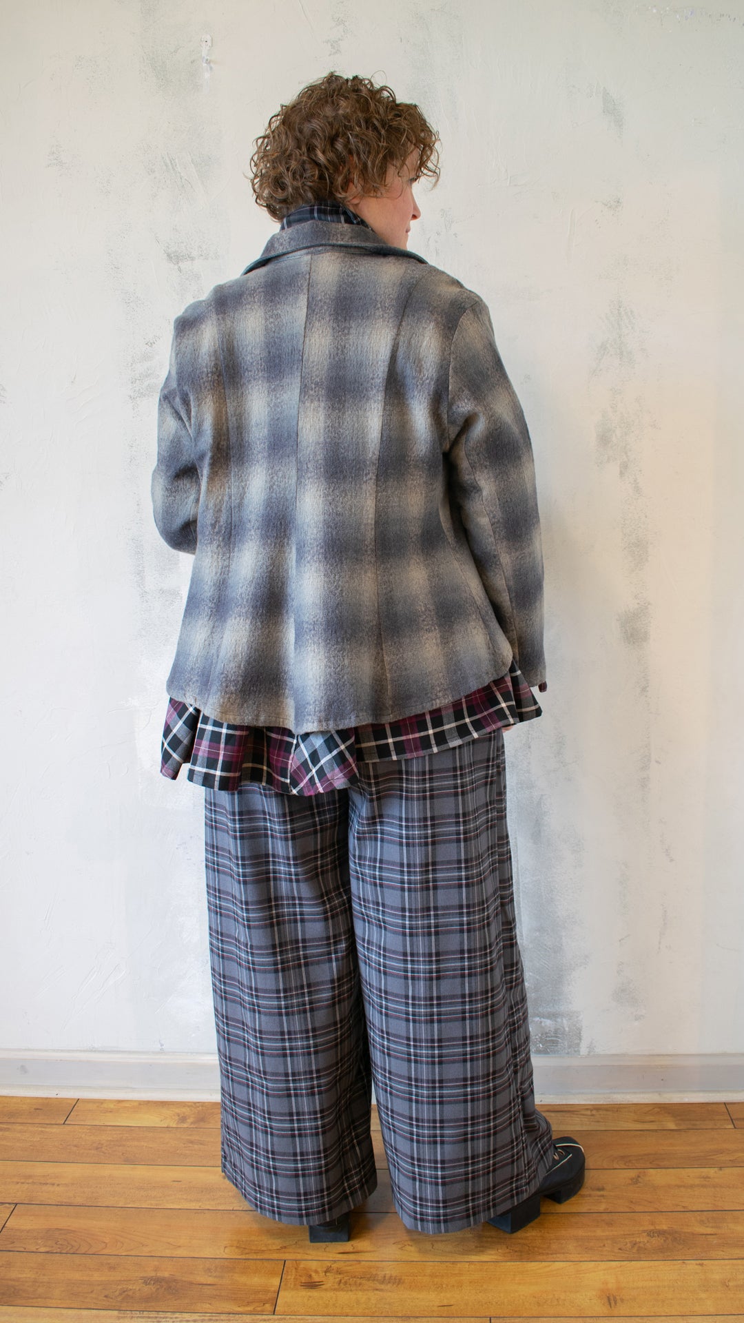 Betsy Crop Mock Welt Jacket in Faded Grey