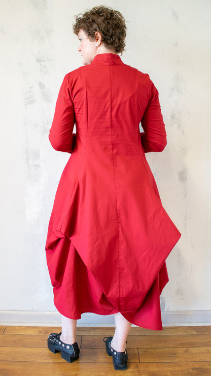 Red Tuck Dress