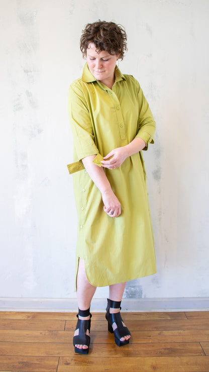 Cate Shirt Dress in Mustard