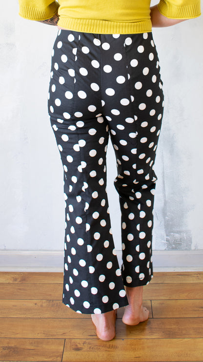 Polka Dot Flare Crop Pant (Multiple Colors)