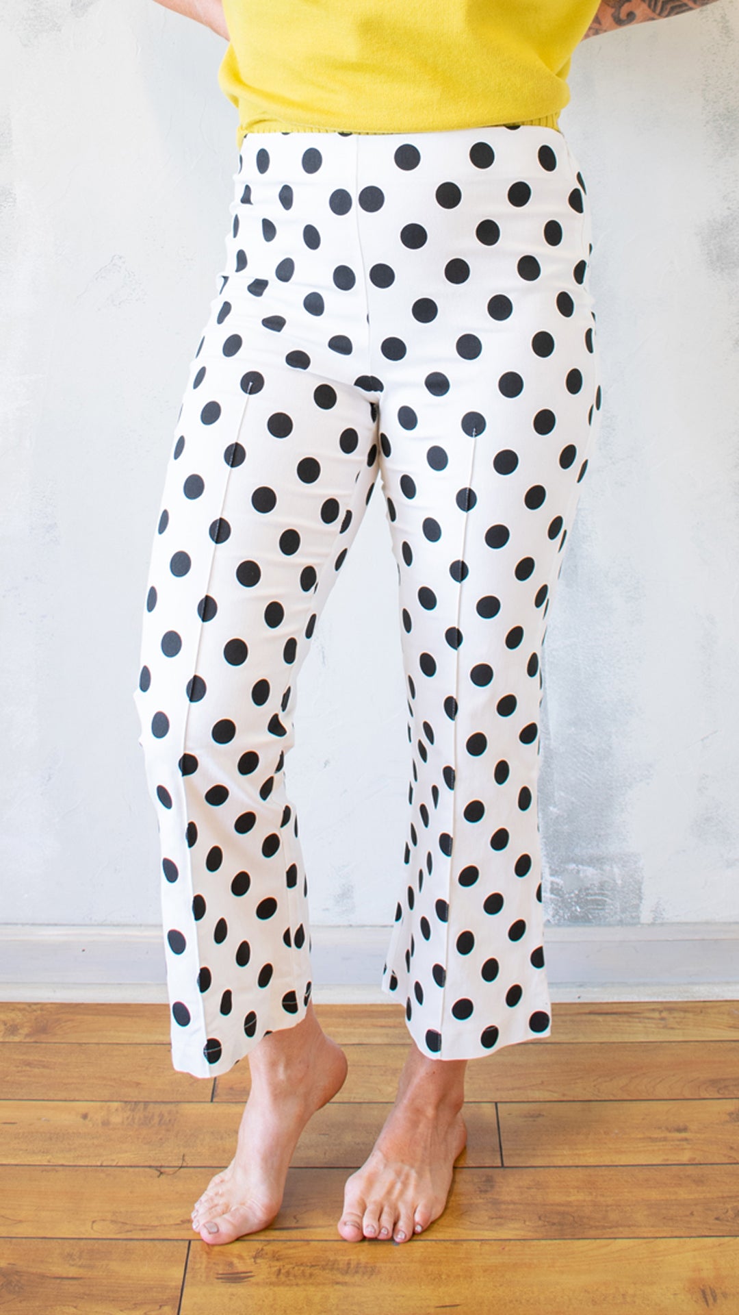 Polka Dot Flare Crop Pant (Multiple Colors)