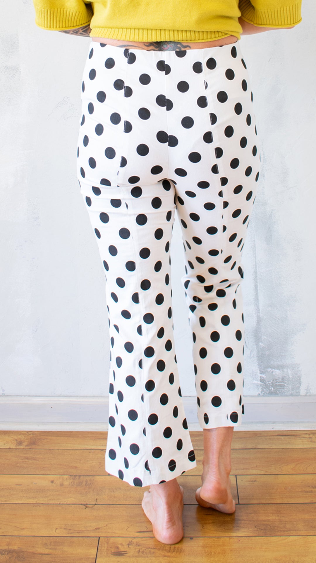 Polka Dot Flare Crop Pant (Multiple Colors)