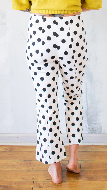 Polka Dot Flare Crop Pant (Multiple Colors)