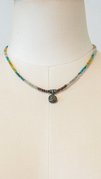 Multi Turquoise Pendant Choker