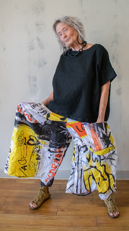 Gaia Pant in Graffiti White