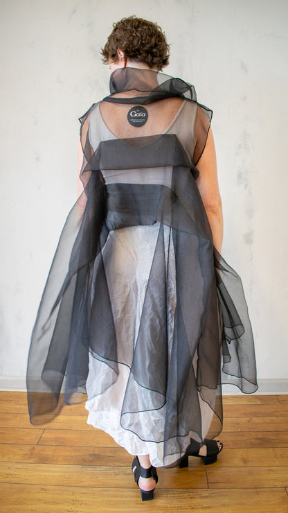 Mesh Cowl Topper in Black