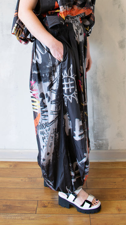 Bloused Pant in Graffiti