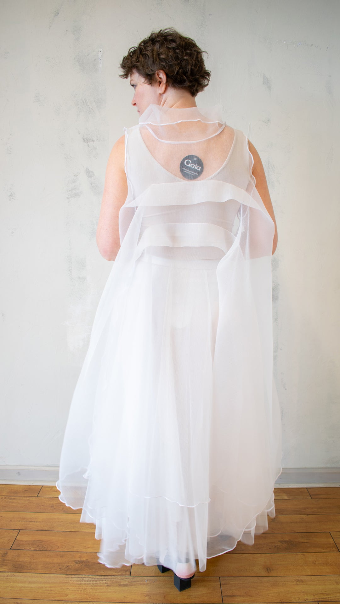 Mesh Cowl Topper in White