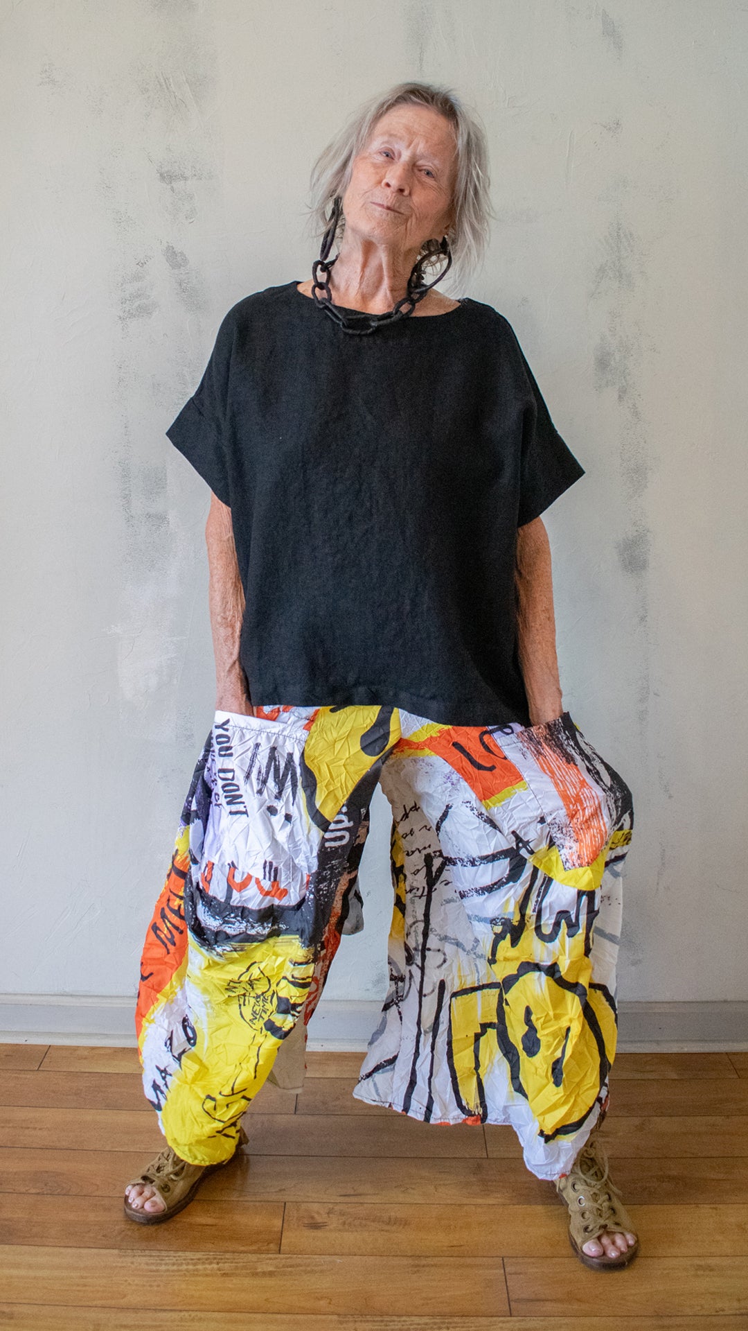 Gaia Pant in Graffiti White