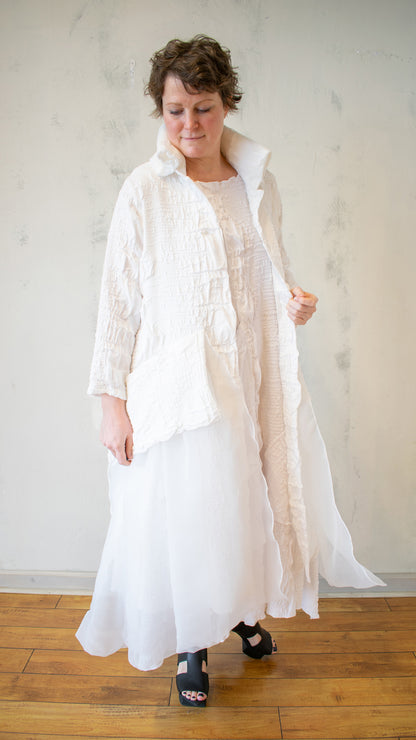 Pucker Knit Tulle Jacket