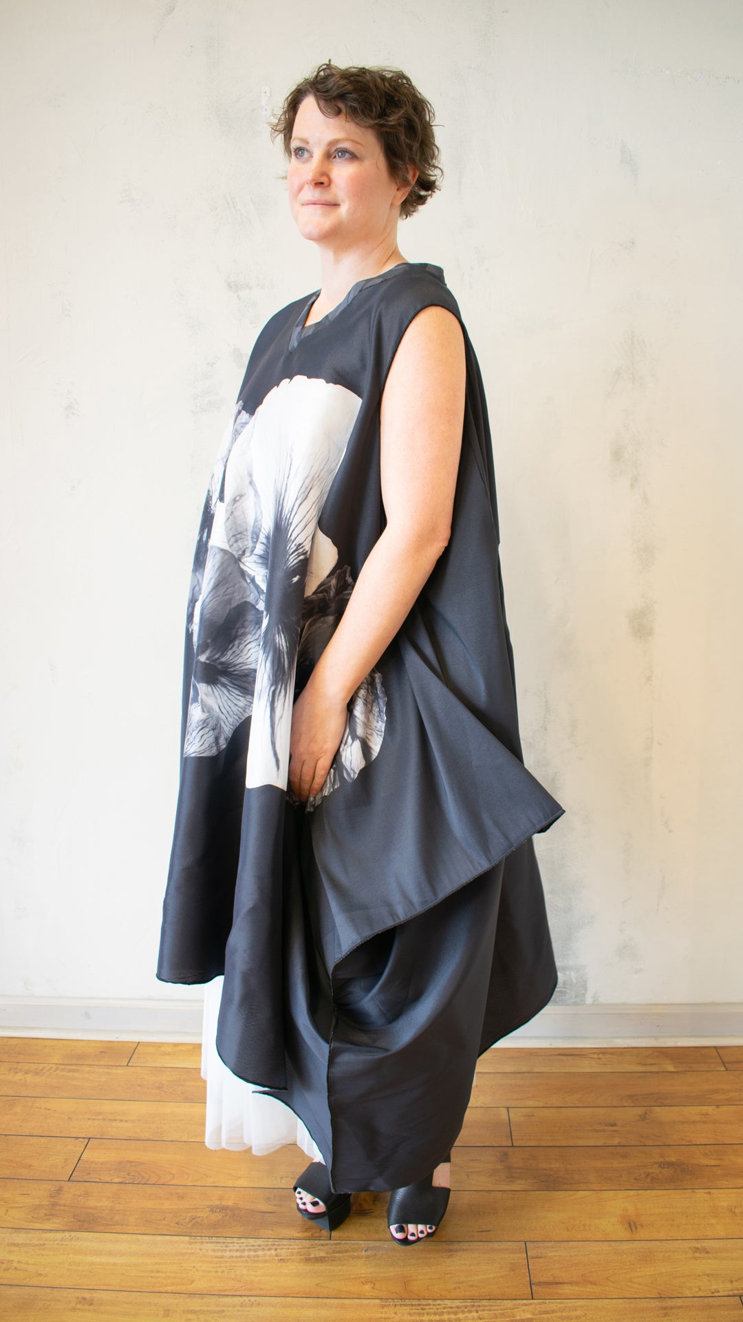 X-Ray Floral Asymmetrical Tunic