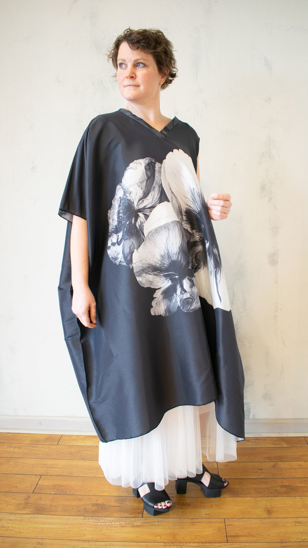 X-Ray Floral Asymmetrical Tunic