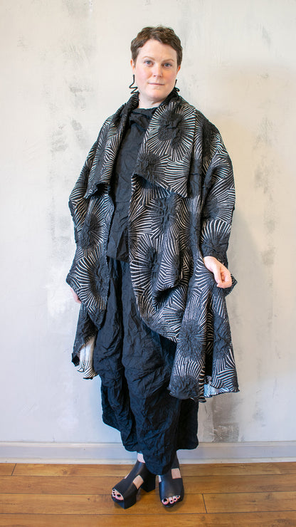 Crinkle Flower Cocoon Jacket