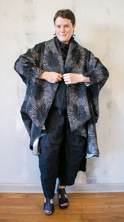 Crinkle Flower Cocoon Jacket