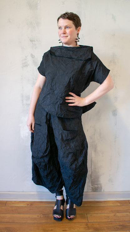 Crinkle Asymmetrical Top