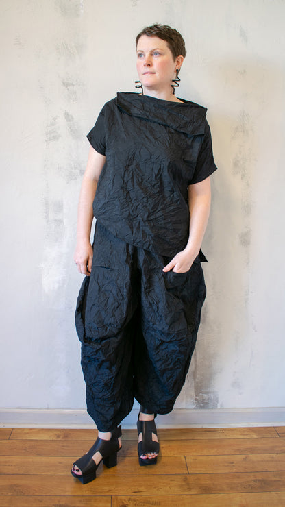 Crinkle Asymmetrical Top