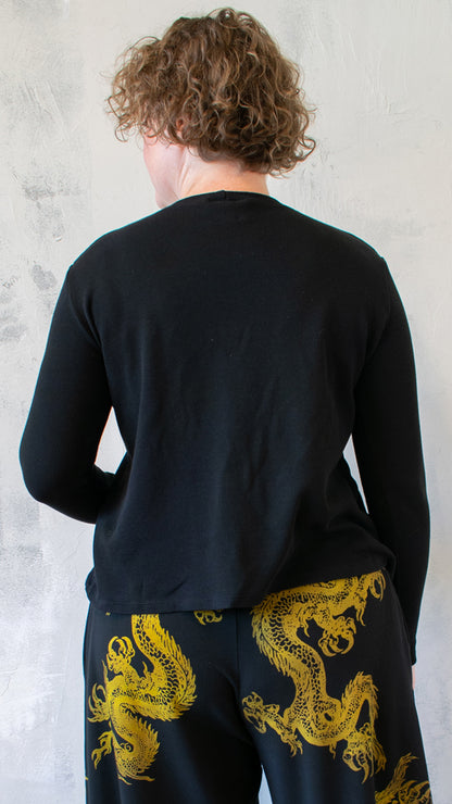 Crop Waffle Tee in Bolt