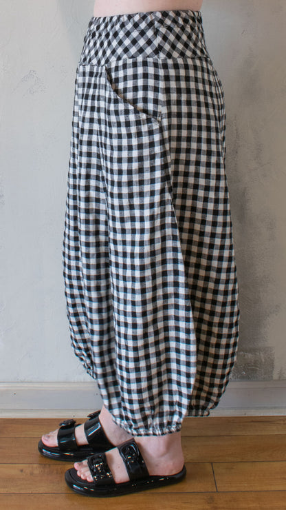Checkered Balloon Pant
