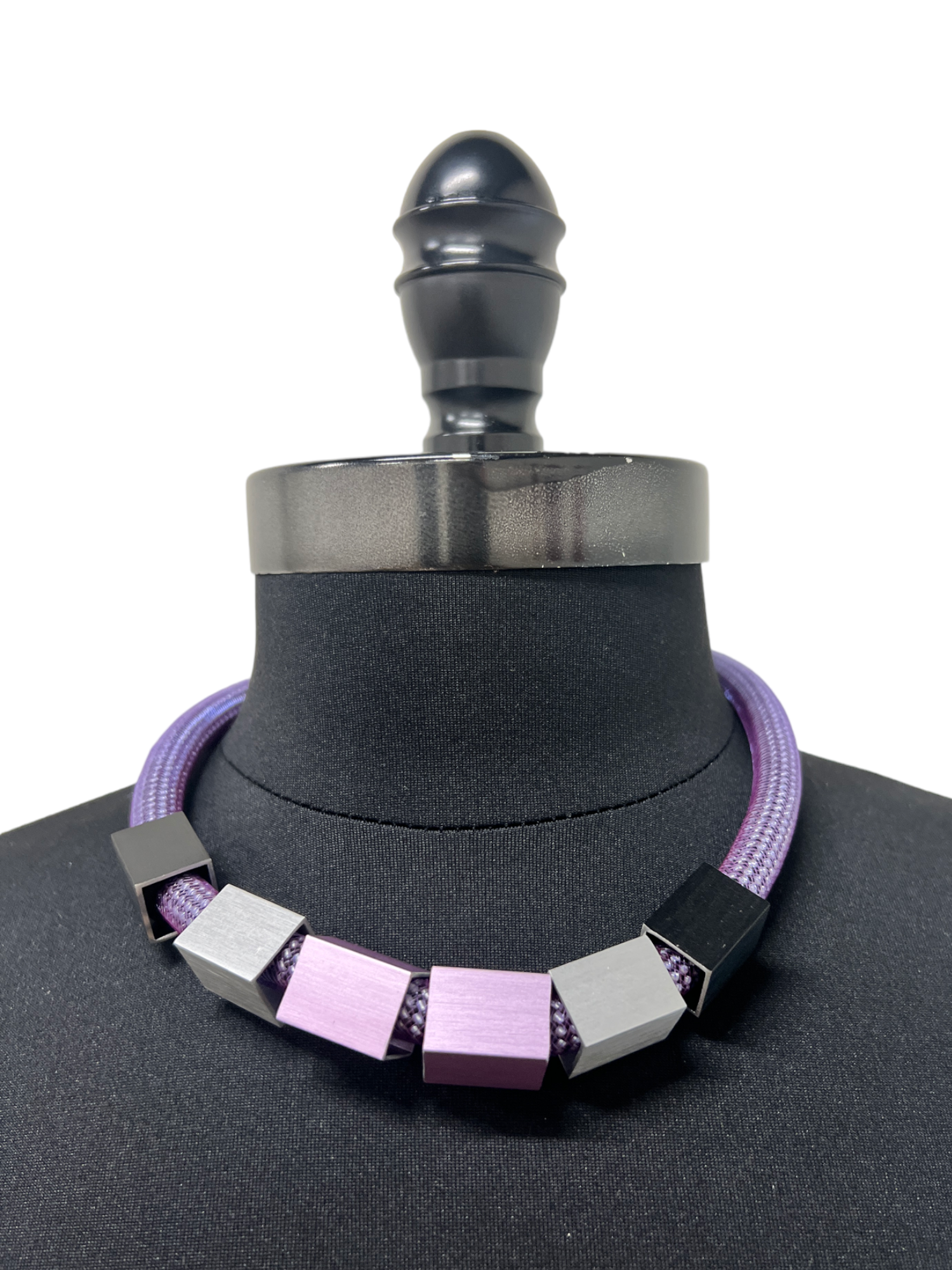 Purple Cube Necklace