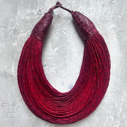 Red Braided Leather Made in Mali