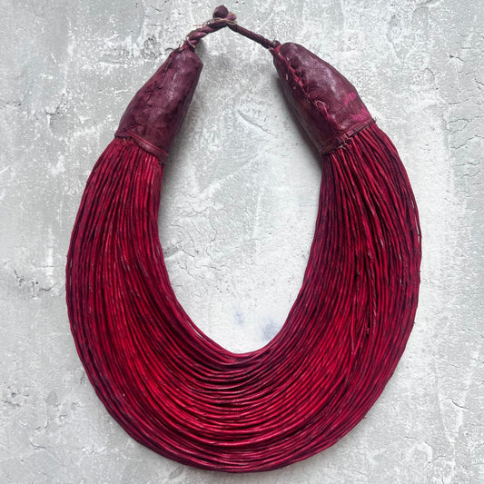 Red Braided Leather Made in Mali