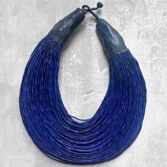 Blue Braided Leather Made in Mali