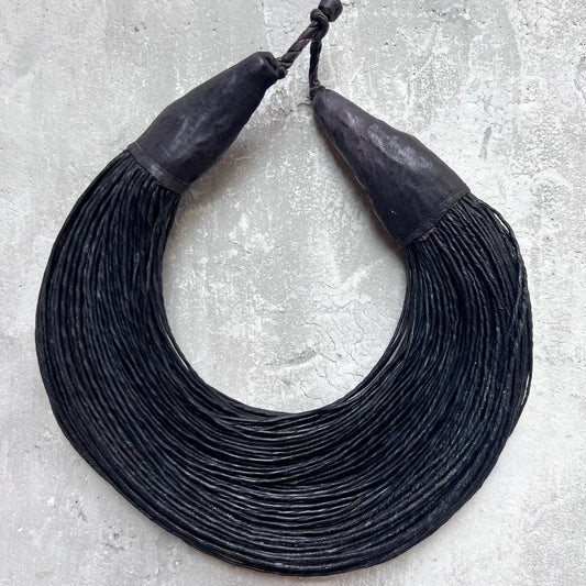 Black Braided Leather Made in Mali