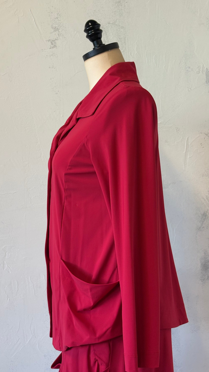 Alembika Red Blazer with side pockets