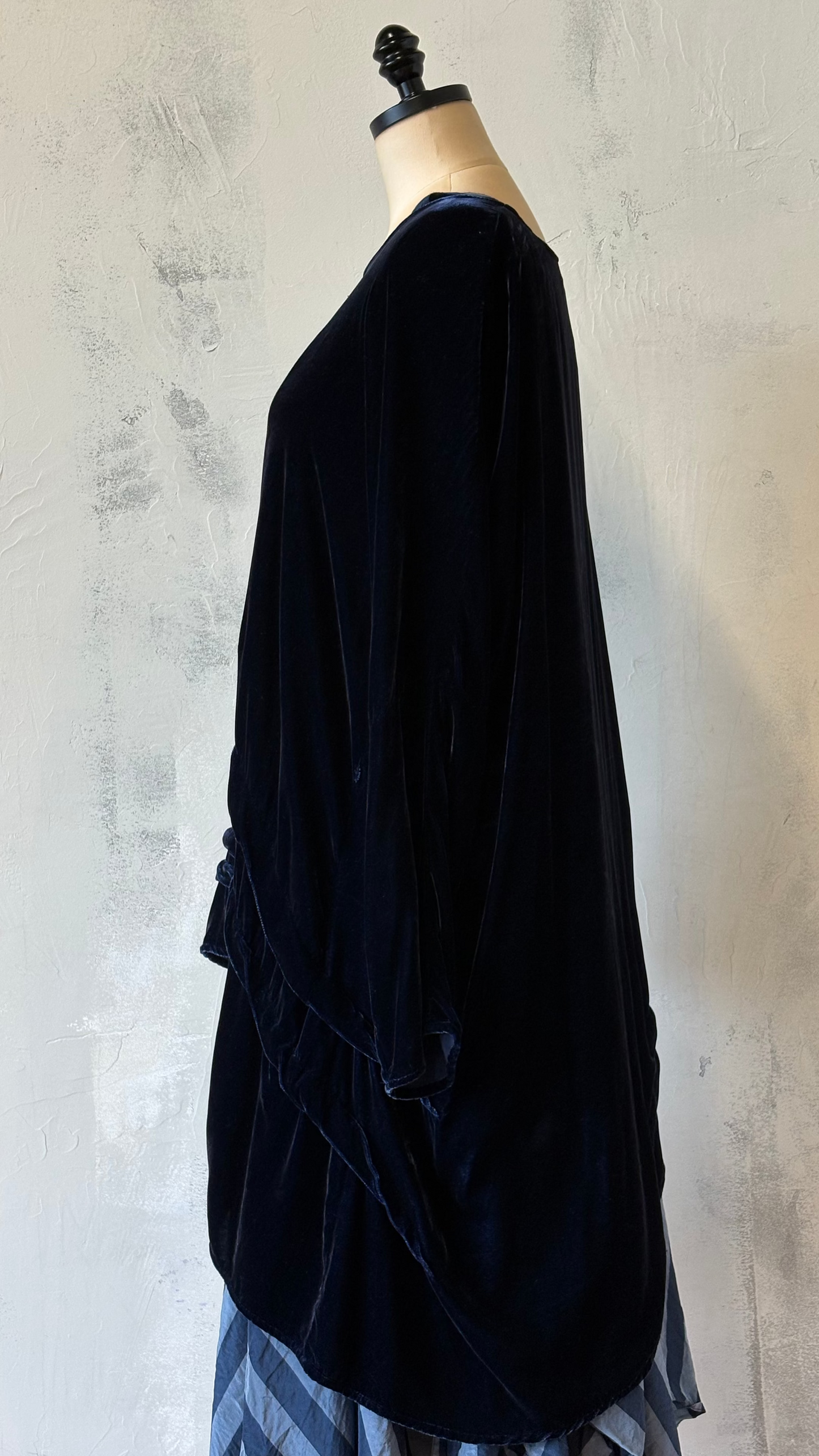 Krista Larson Velvet Navy Blue Tunic