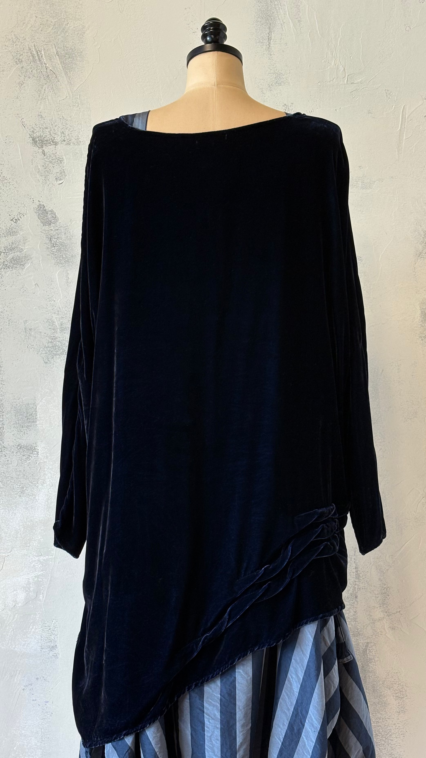 Krista Larson Velvet Navy Blue Tunic