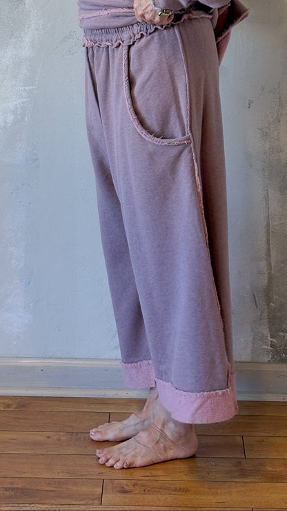 Wide-Leg Cropped Pants