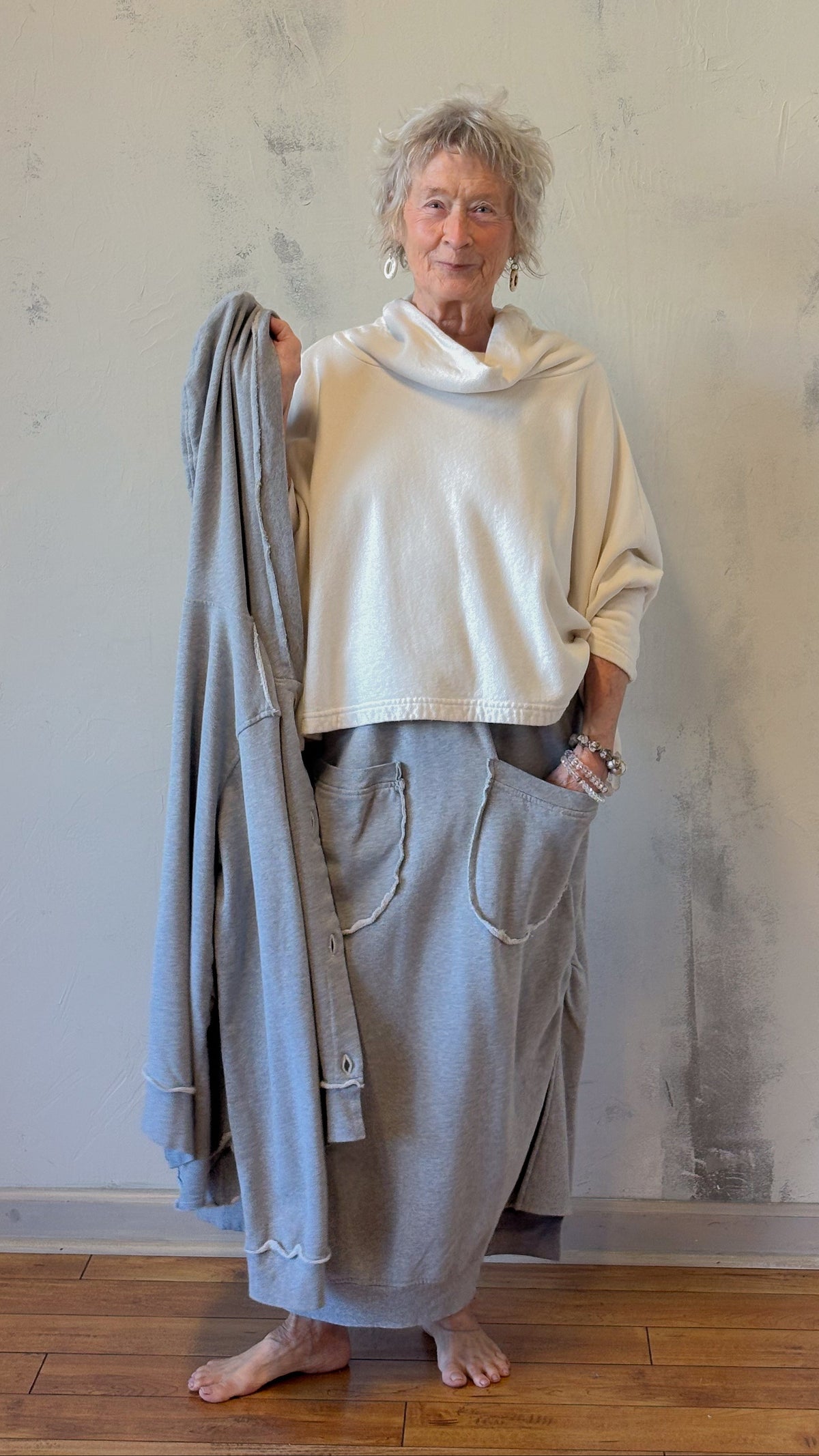 Hooded Button-Front Jacket