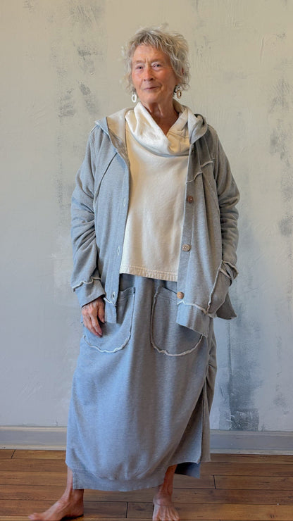 Hooded Button-Front Jacket