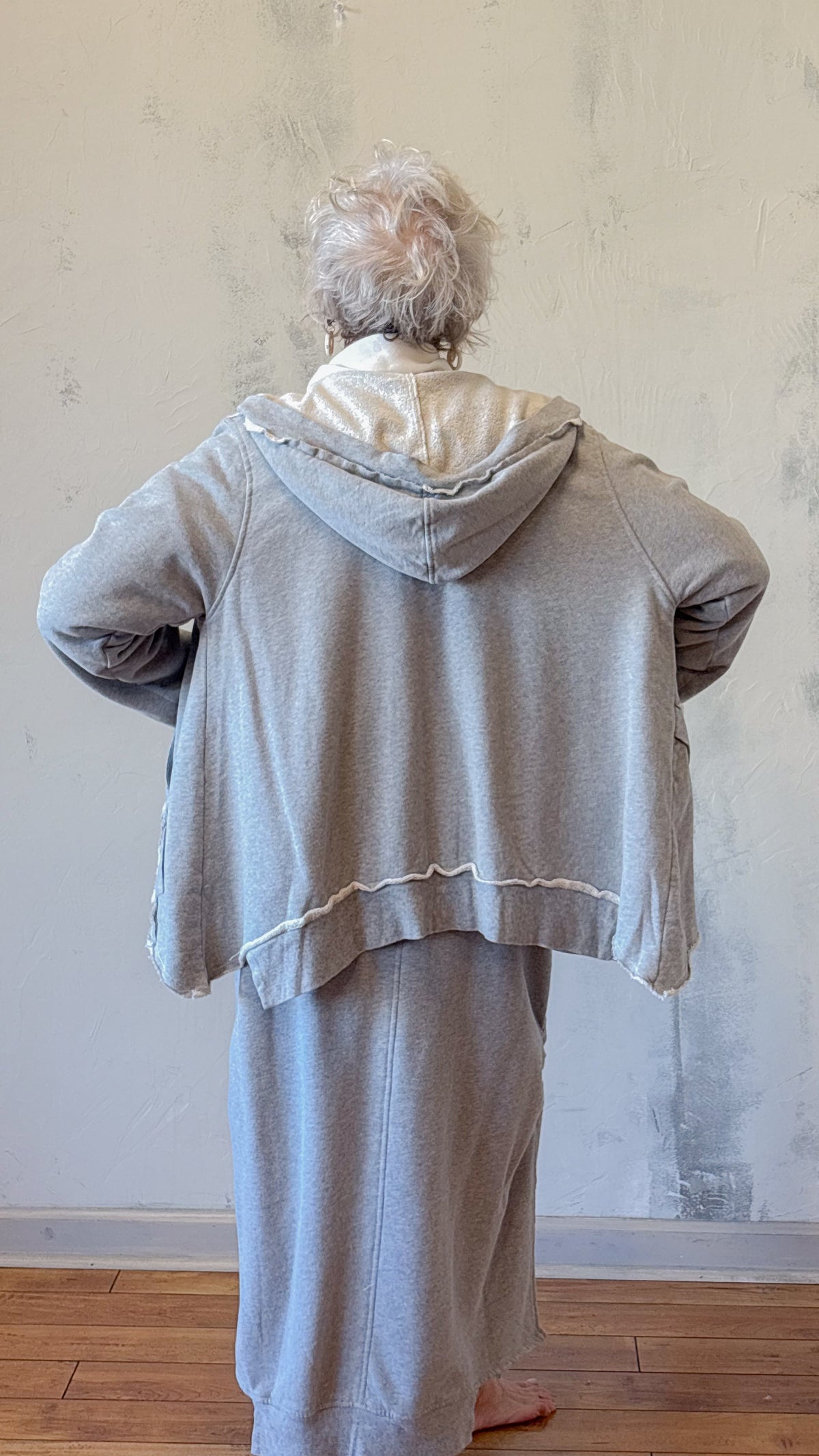 Hooded Button-Front Jacket