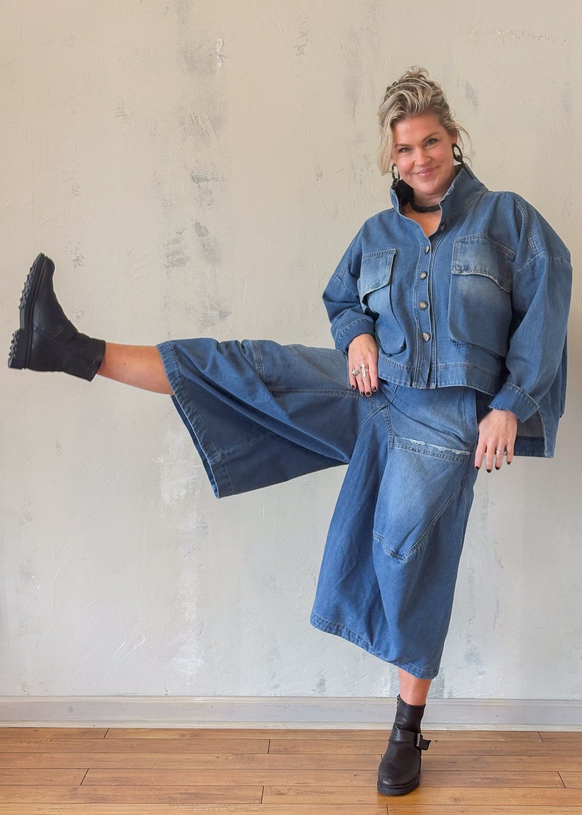 Blue Denim Utility Jacket