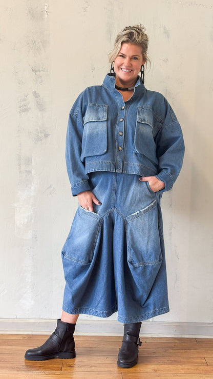 Blue Denim Utility Jacket
