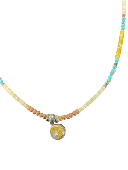 Multi Turquoise Pendant Choker