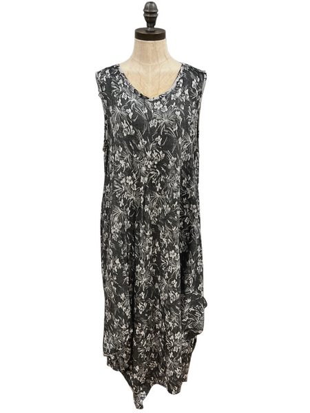 Glamour Dress in Charcoal Floral