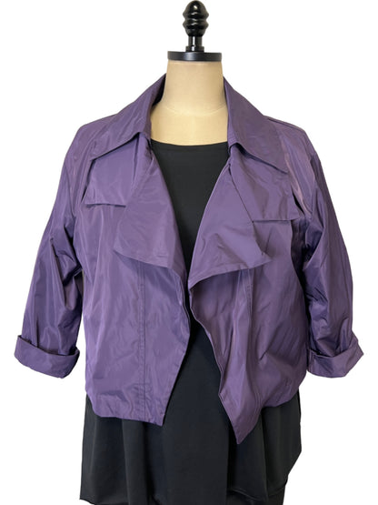 Triple Collar Jacket in Plum