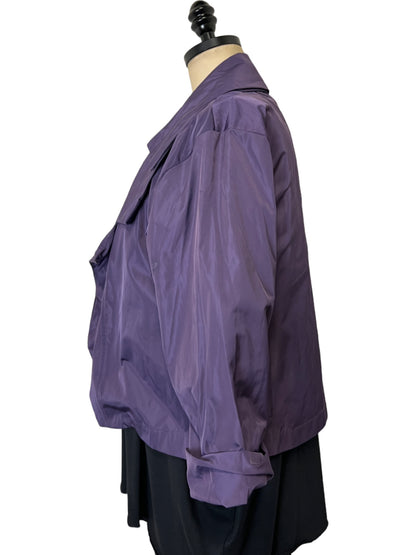 Triple Collar Jacket in Plum