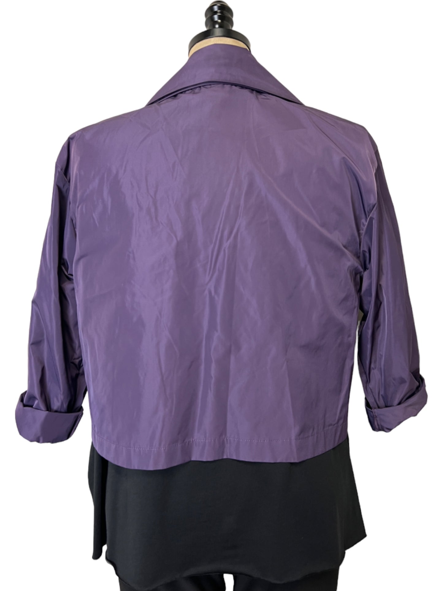 Triple Collar Jacket in Plum