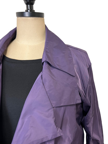 Triple Collar Jacket in Plum