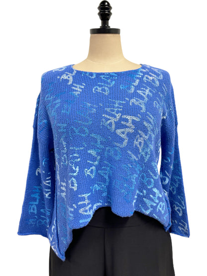 Atomic Scoop Sweater in Cobalt Blah