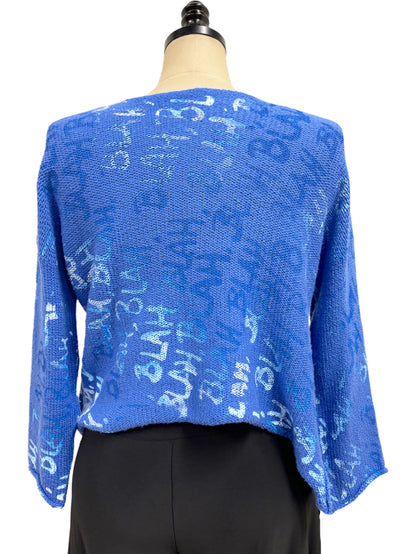 Atomic Scoop Sweater in Cobalt Blah