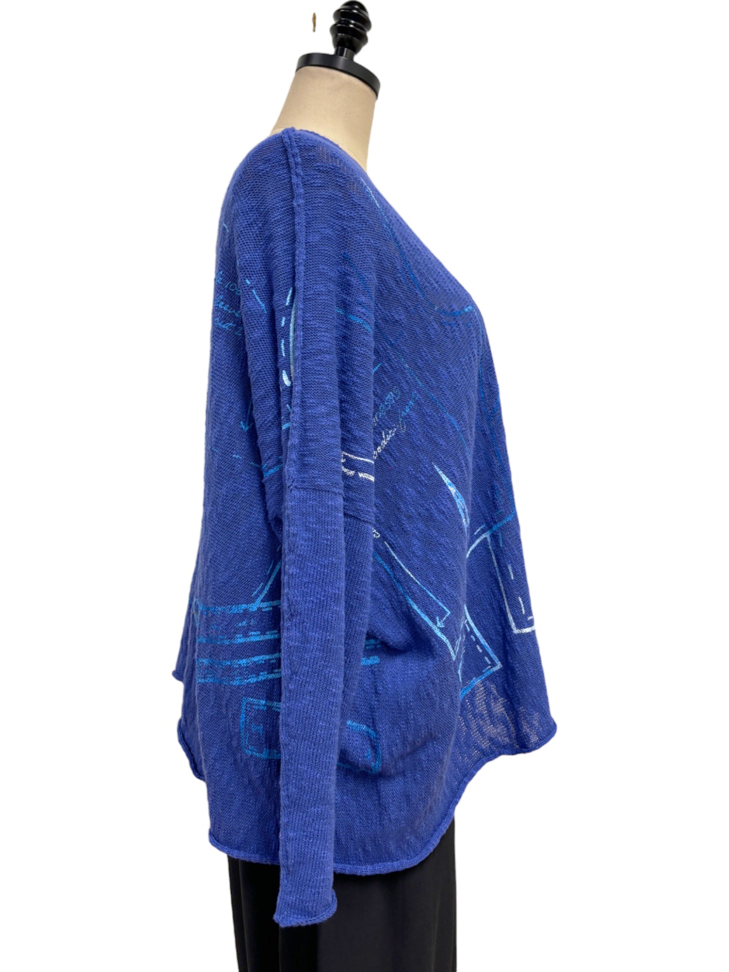 Bota Sweater in Cobalt Pattern