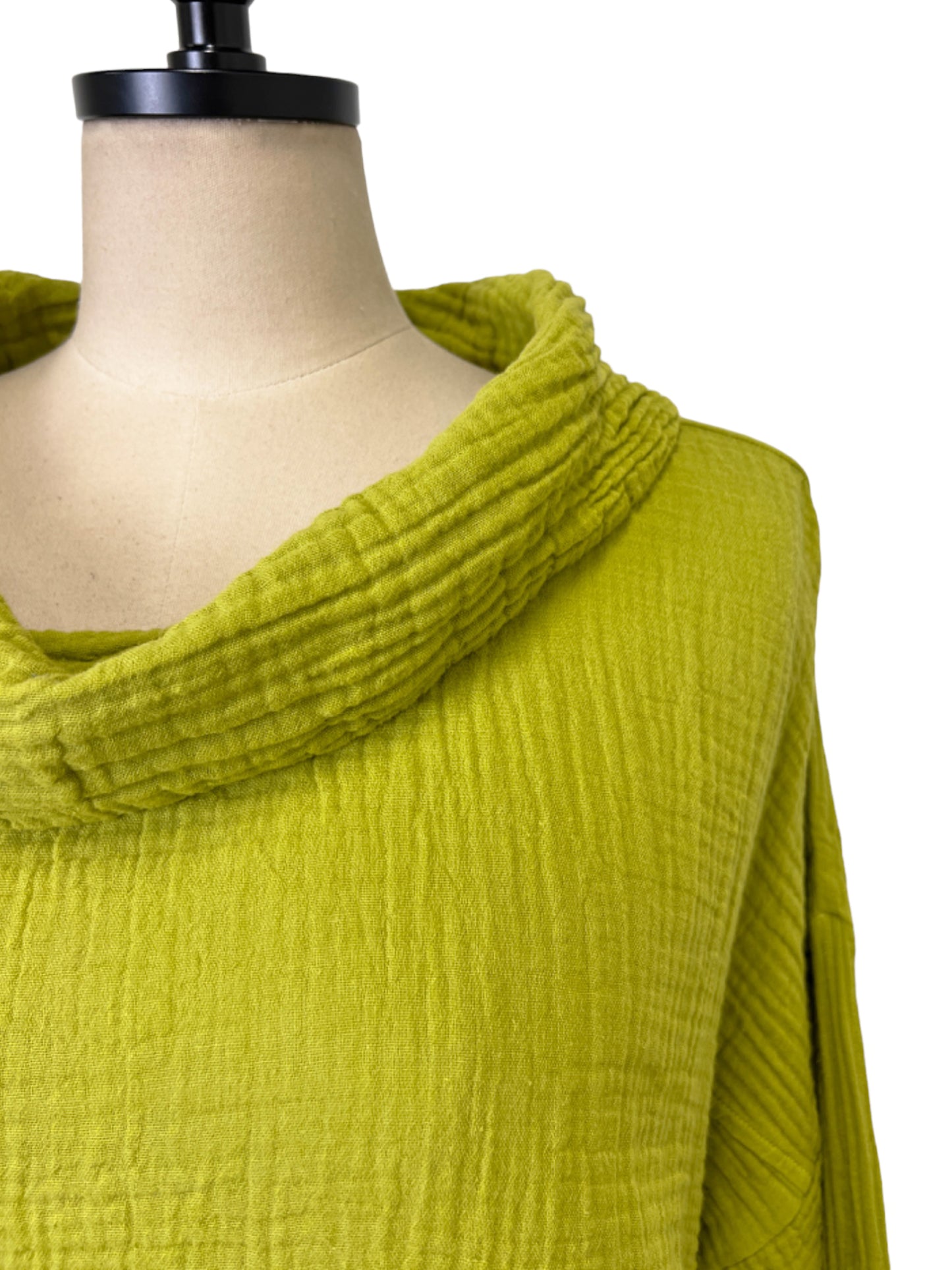 Cotton Gauze Topper in Chartreuse