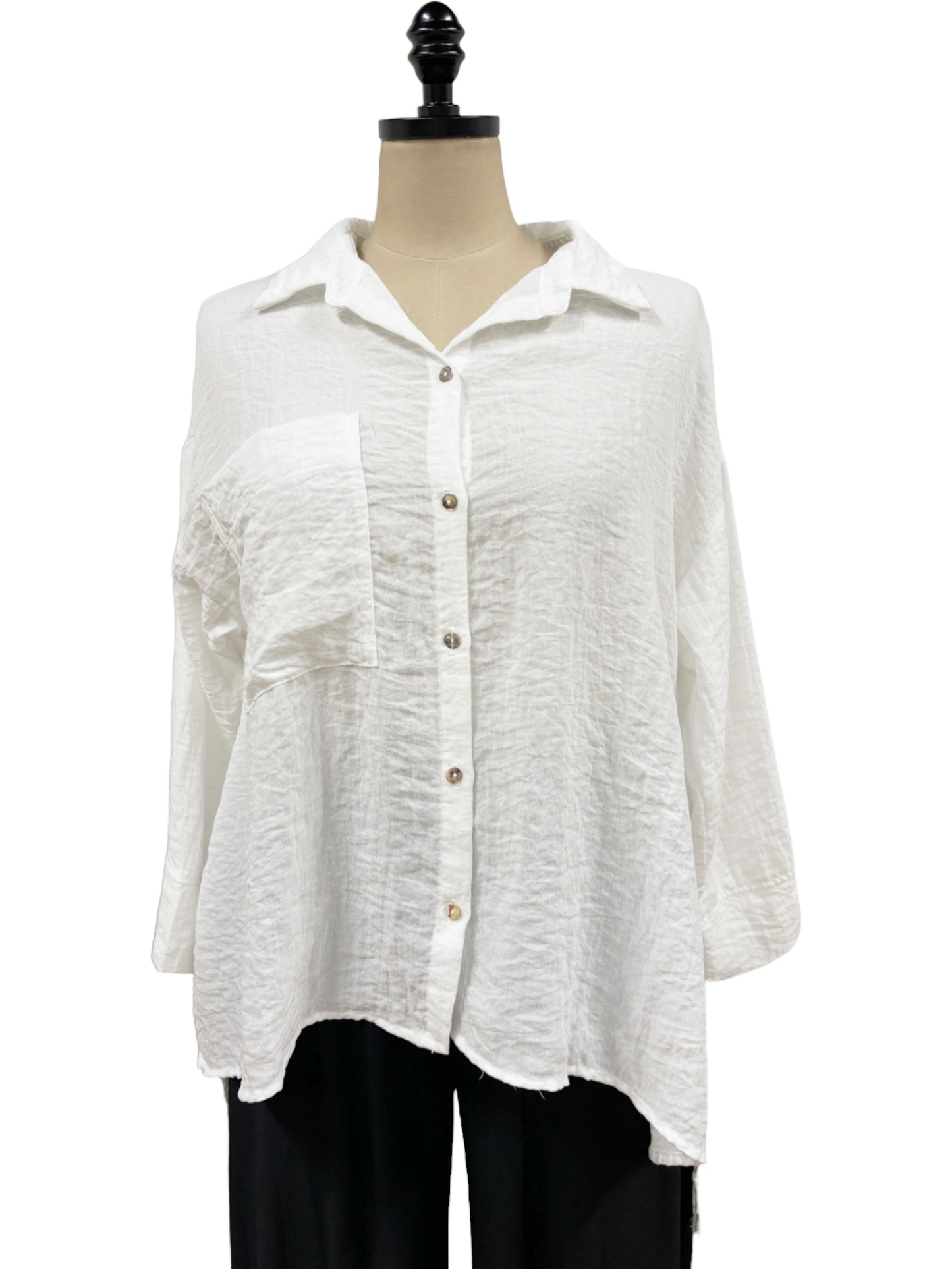 Aline split Blouse in Laundered