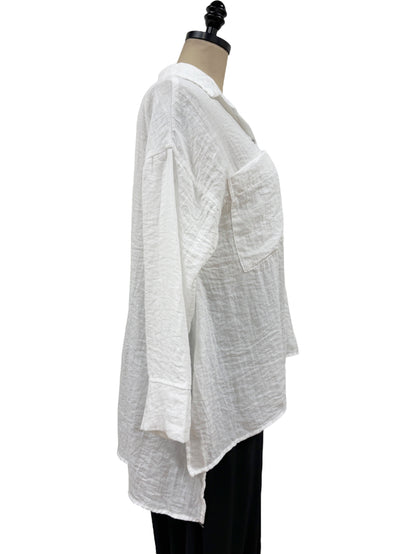 Aline split Blouse in Laundered