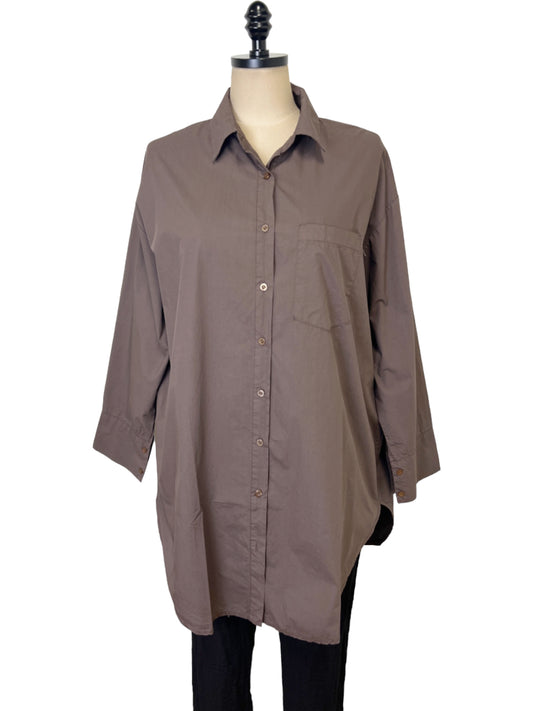 Boyfriend Button Up in Chocolate