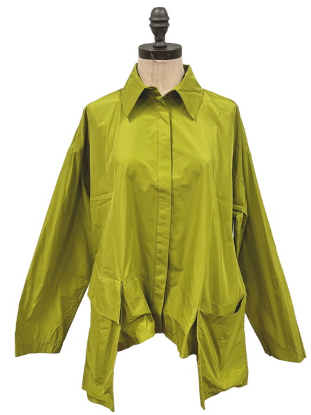 Taffeta Drop Pocket Shirt Jacket (Multiple Colors)